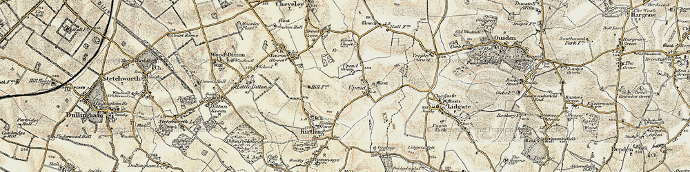 Old map of Upend in 1899-1901