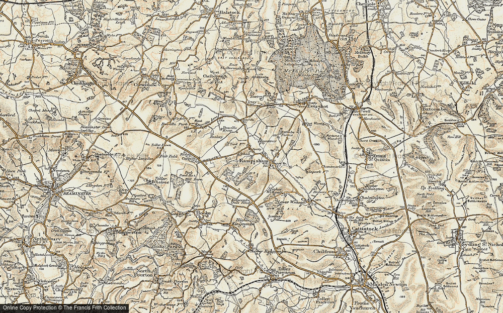 Old Map of Historic Map covering Benville Br in 1899