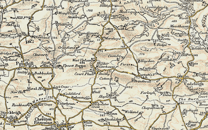 Old map of Upham in 1899-1900