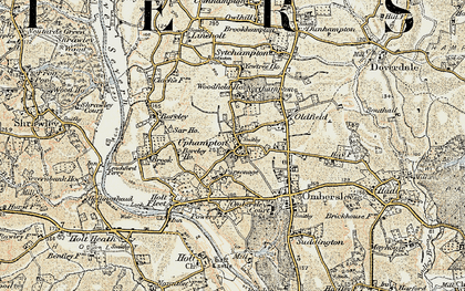 Old map of Uphampton in 1899-1902