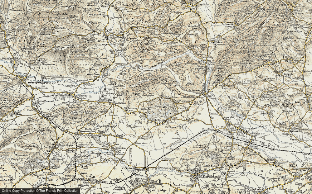 Old Map of Uphampton, 1900-1903 in 1900-1903