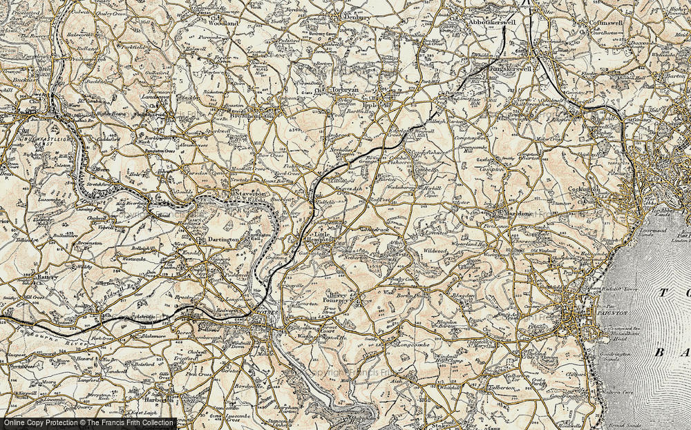 Old Map of Uphempston, 1899 in 1899