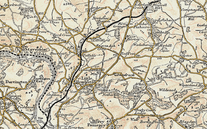 Old map of Uphempston in 1899