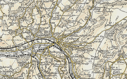 Old map of Uplands in 1898-1900