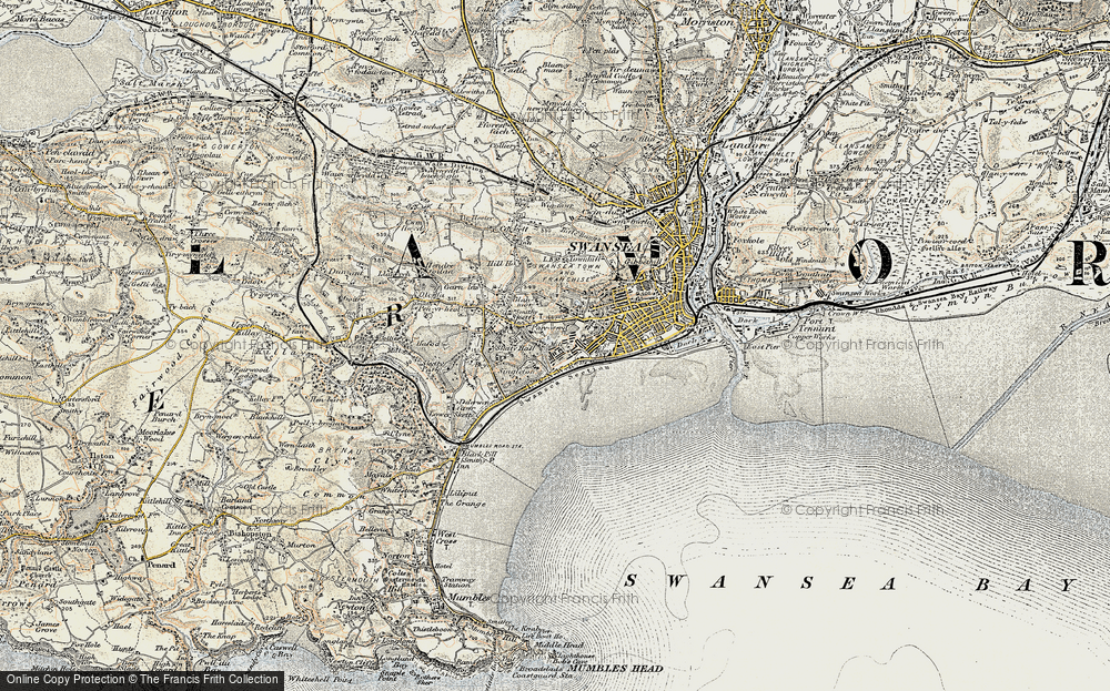 Old Map of Uplands, 1900-1901 in 1900-1901