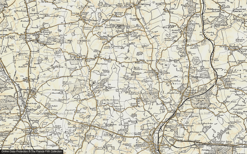 Old Map of Uppend, 1898-1899 in 1898-1899