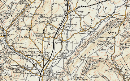 Old map of Upper Affcot in 1902-1903