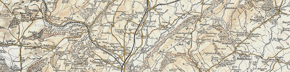 Old map of Upper Affcot in 1902-1903