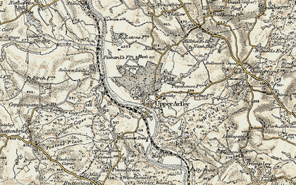 Old map of Upper Arley in 1901-1902