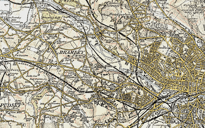 Old map of Upper Armley in 1903-1904