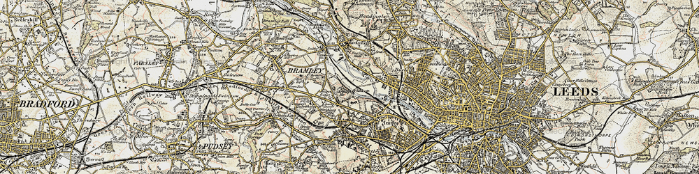 Old map of Upper Armley in 1903-1904