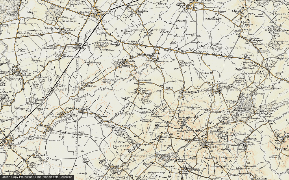 Old Map of Upper Arncott, 1898-1899 in 1898-1899