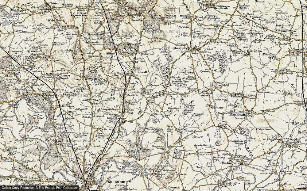 Old Map of Upper Astley, 1902 in 1902