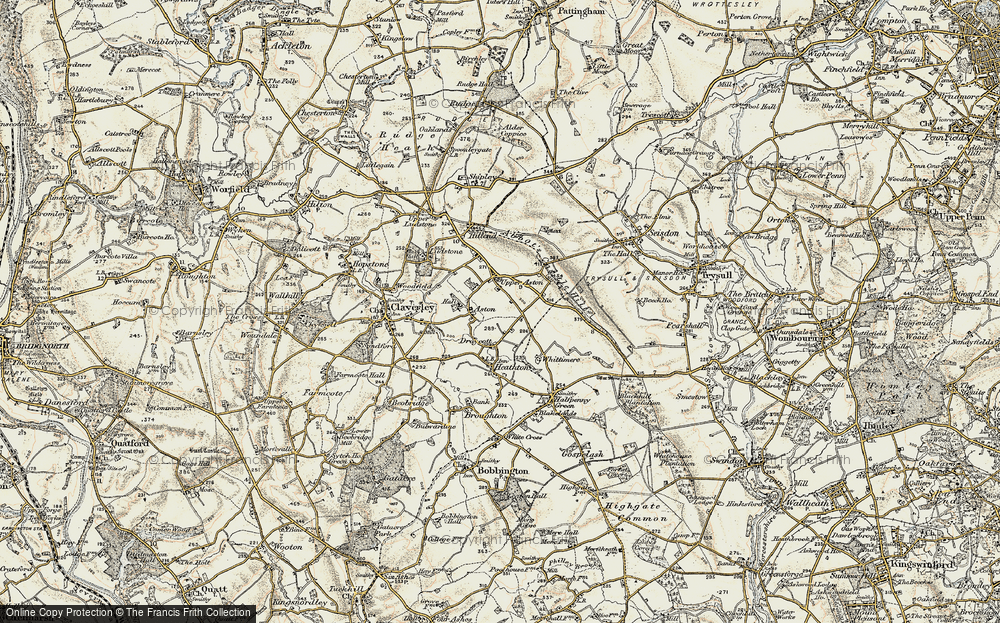Old Map of Upper Aston, 1902 in 1902