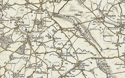 Old map of Upper Aston in 1902