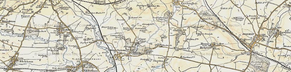 Old map of Upper Astrop in 1898-1901