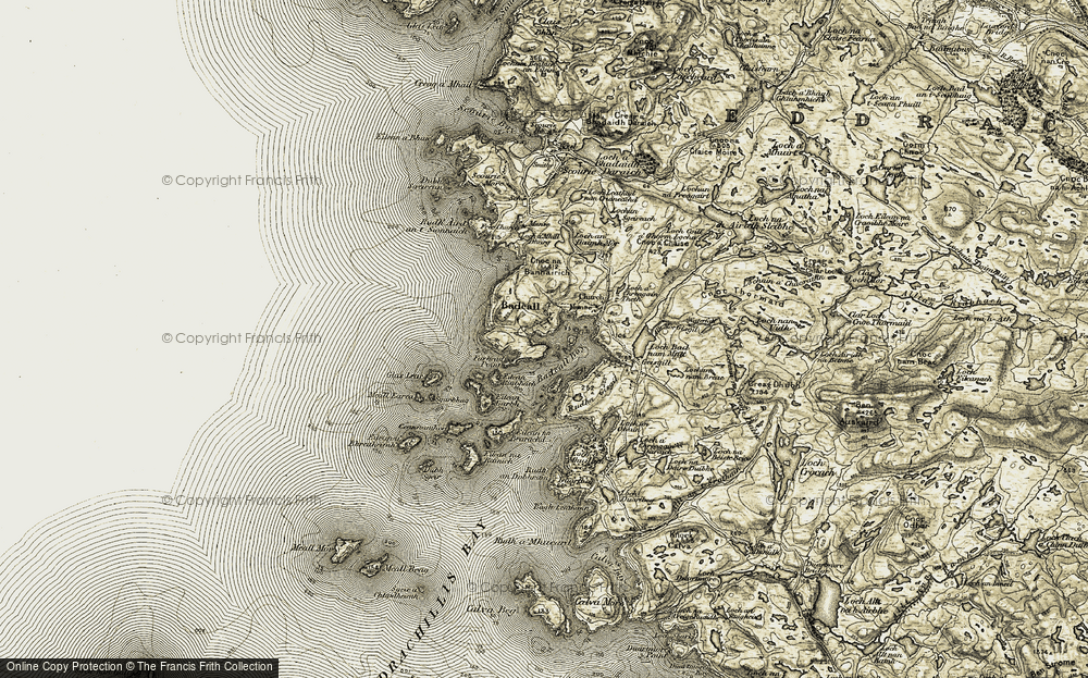 Old Map of Upper Badcall, 1910 in 1910
