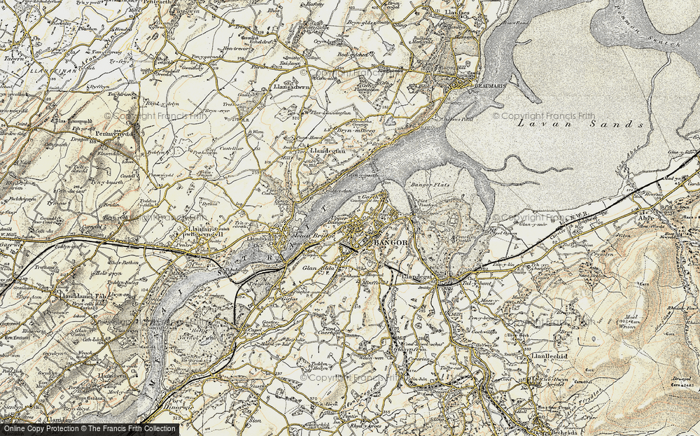Old Map of Upper Bangor, 1903-1910 in 1903-1910