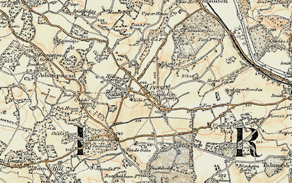 Old map of Upper Basildon in 1897-1900