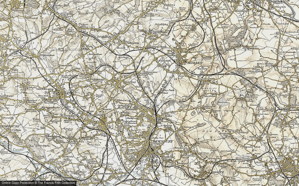 Old Map of Historic Map covering Birkby Brow Wood in 1903