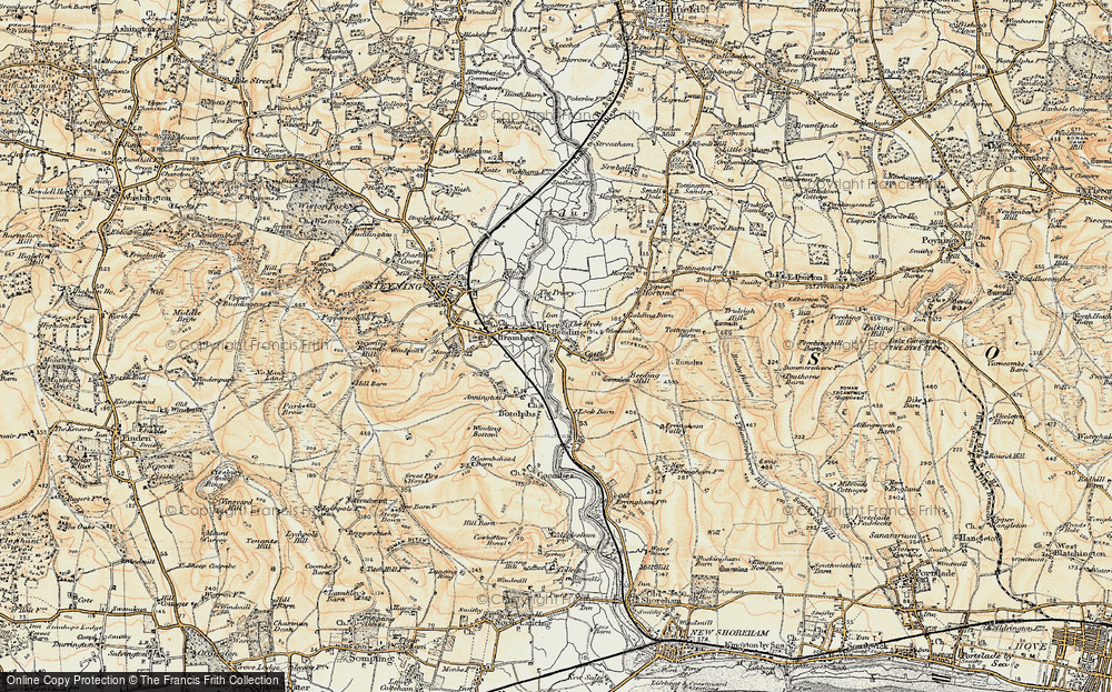 Old Map of Upper Beeding, 1898 in 1898