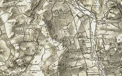 Old map of Upper Blainslie in 1901-1904