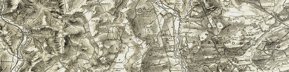 Old map of Upper Blainslie in 1901-1904