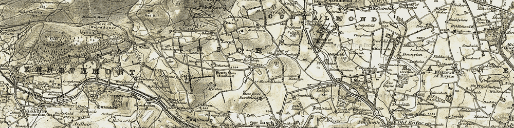 Old map of Upper Boddam in 1908-1910