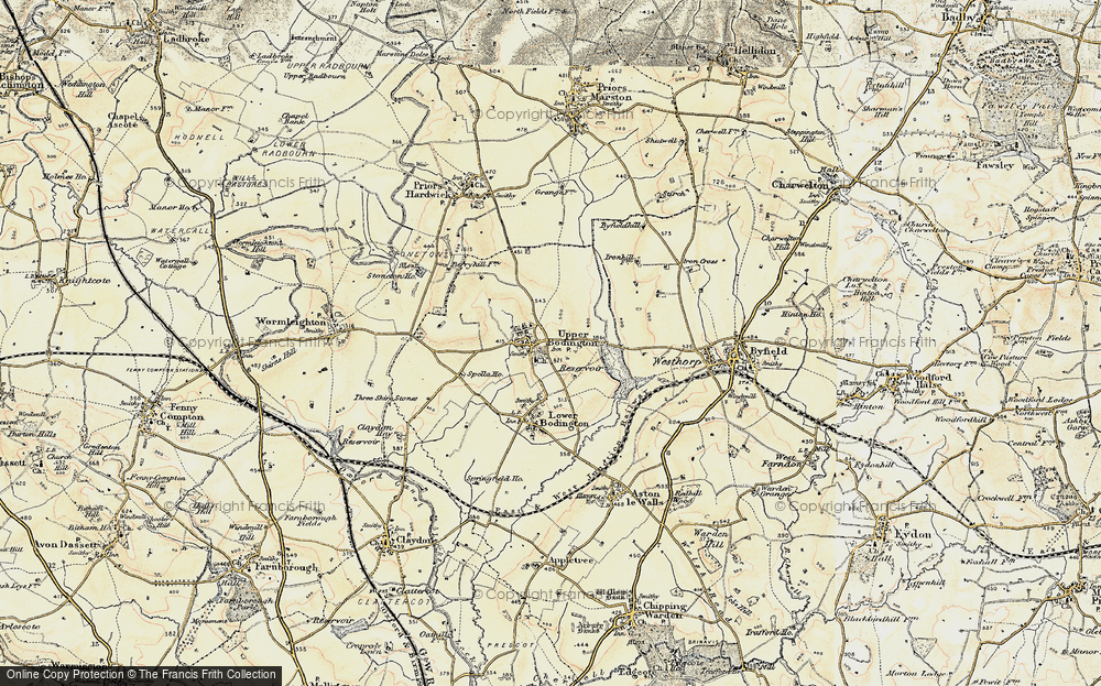 Old Map of Upper Boddington, 1898-1901 in 1898-1901