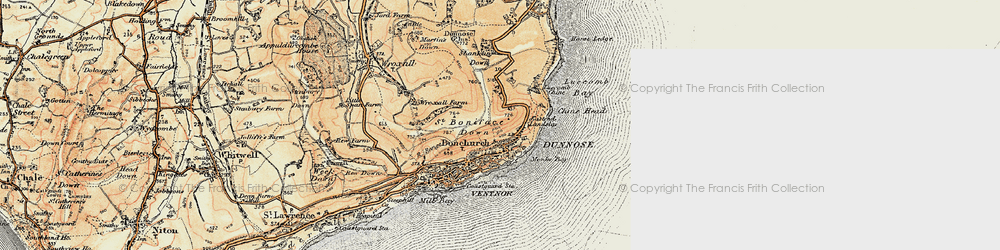 Old map of Upper Bonchurch in 1899