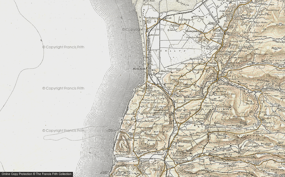 Old Map of Historic Map covering Brynbala in 1902-1903