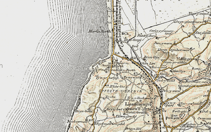 Old map of Upper Borth in 1902-1903