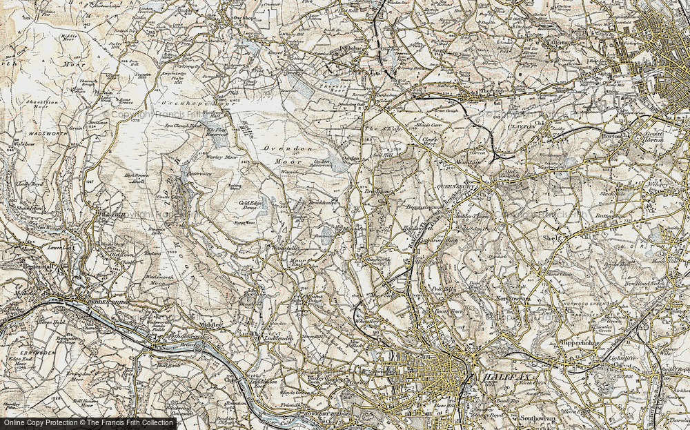 Old Map of Upper Brockholes, 1903 in 1903