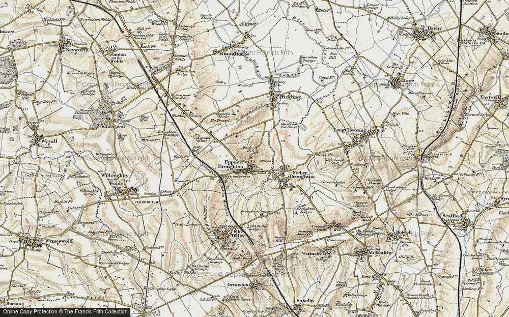 Old Map of Upper Broughton, 1902-1903 in 1902-1903