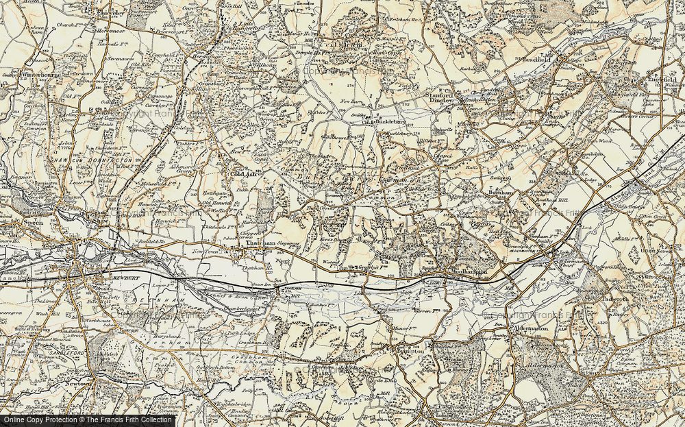 Old Map of Historic Map covering Blacklands Copse in 1897-1900