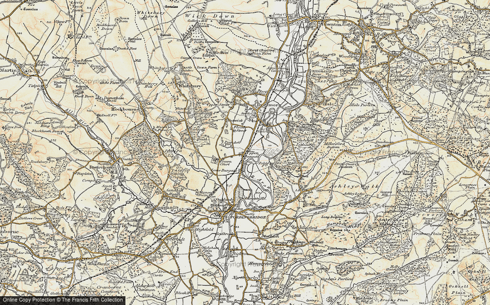 Old Map of Upper Burgate, 1897-1909 in 1897-1909