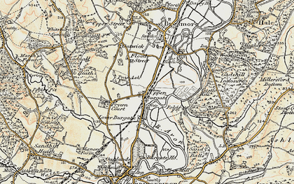 Old map of Upper Burgate in 1897-1909