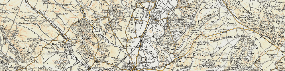 Old map of Upper Burgate in 1897-1909