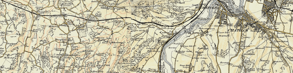 Old map of Upper Bush in 1897-1898