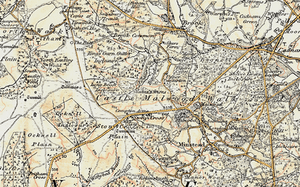 Old map of Blackthorn Copse in 1897-1909