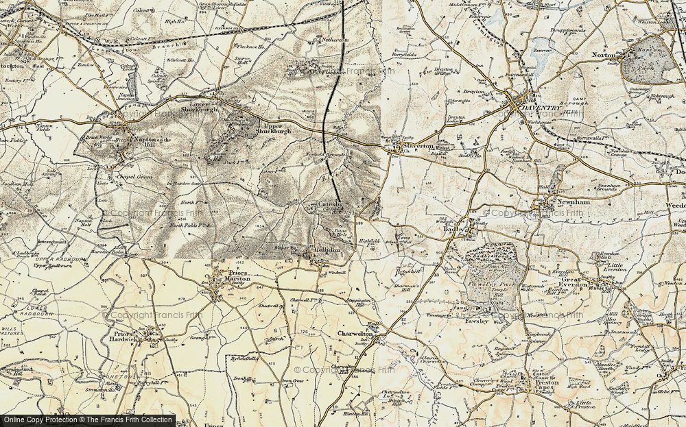 Old Map of Upper Catesby, 1898-1901 in 1898-1901