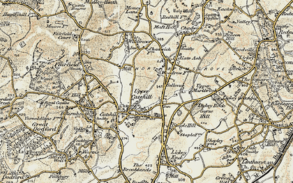 Old map of Upper Catshill in 1901-1902