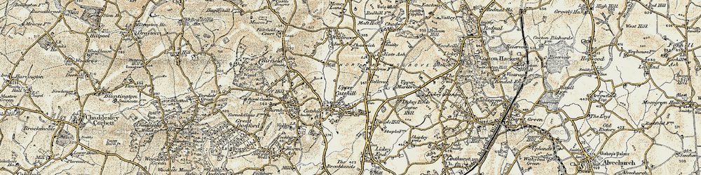 Old map of Upper Catshill in 1901-1902