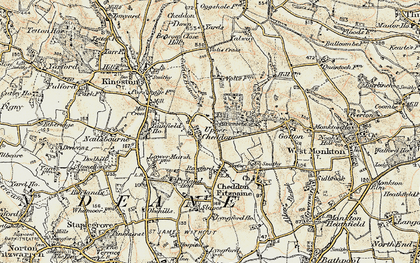 Old map of Upper Cheddon in 1898-1900