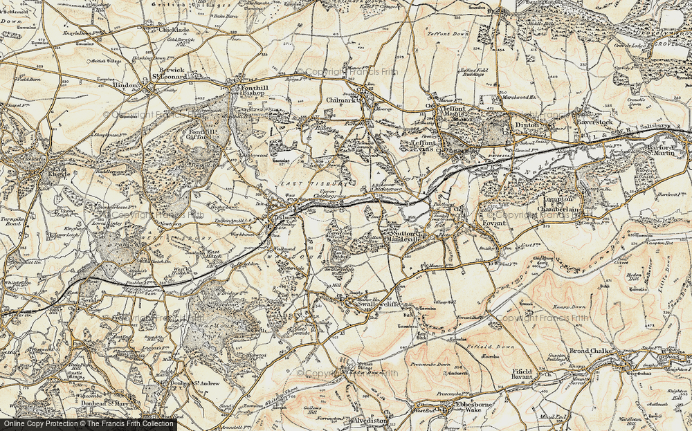 Old Map of Upper Chicksgrove, 1897-1899 in 1897-1899