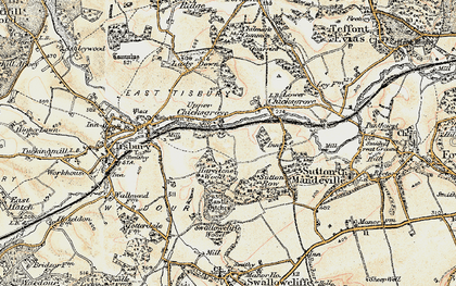 Old map of Upper Chicksgrove in 1897-1899