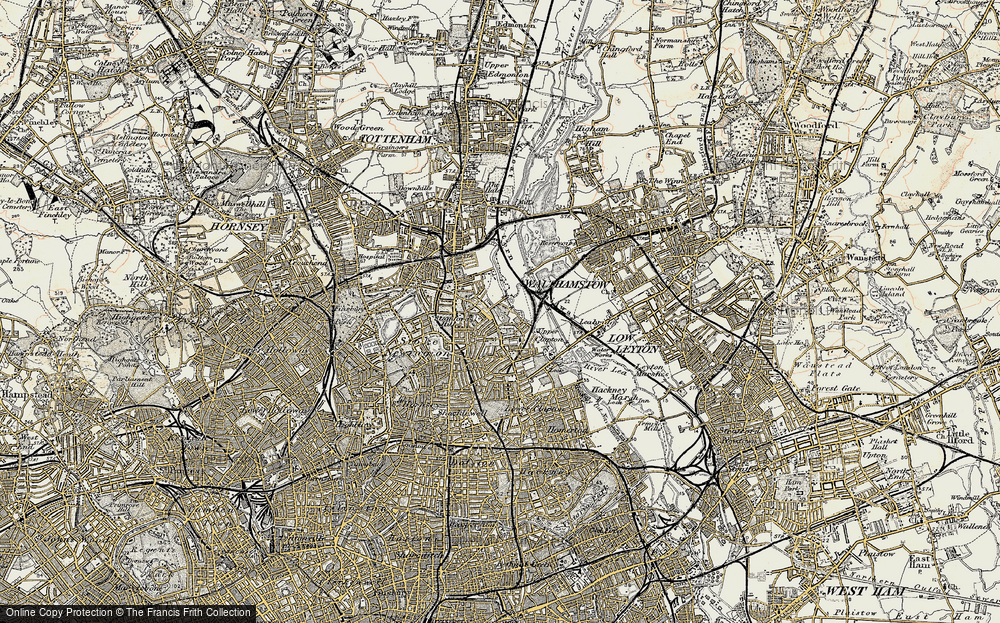 Old Map of Upper Clapton, 1897-1898 in 1897-1898