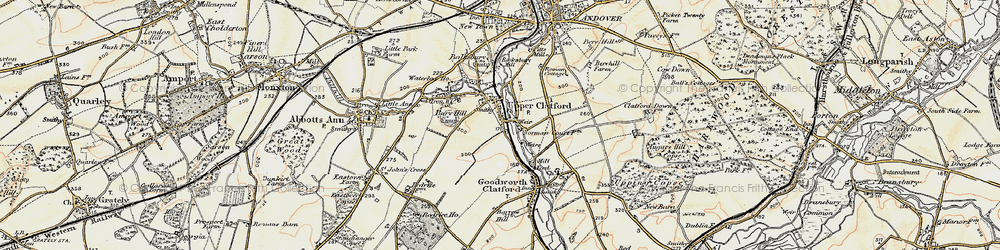 Old map of Upper Clatford in 1897-1900