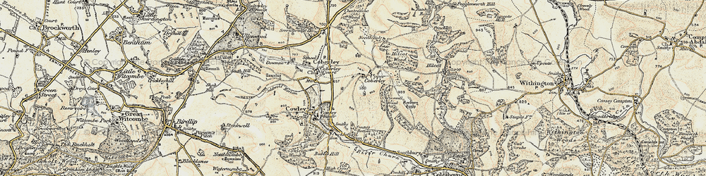 Old map of Upper Coberley in 1898-1900