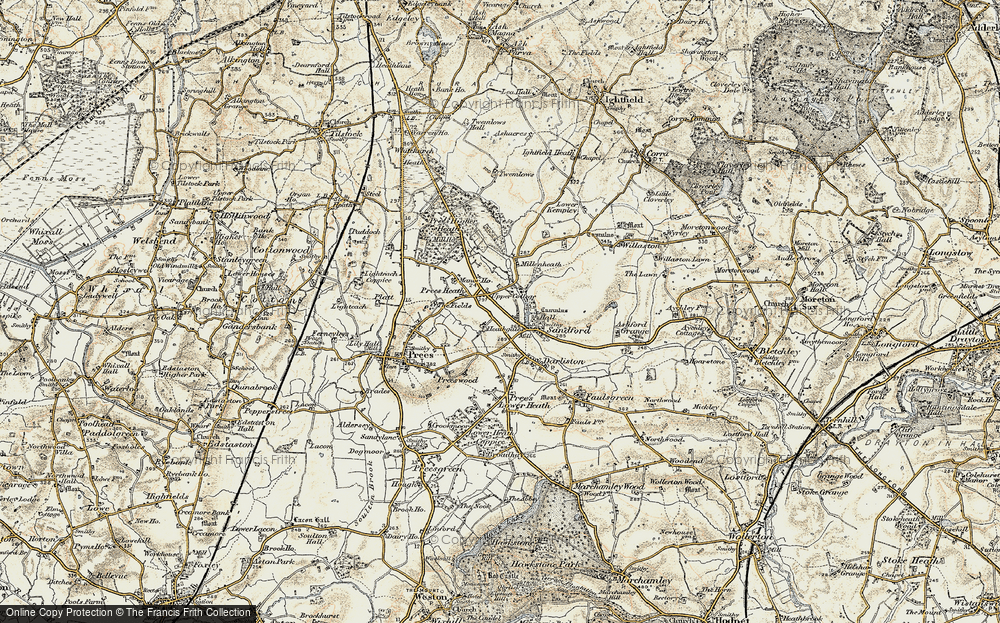 Old Map of Upper College, 1902 in 1902